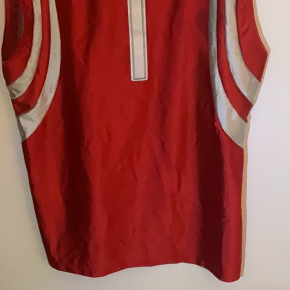 Champion Houston rockets McGrady Red and White Accented Basketball Jersey NBA - Picture 6 of 6